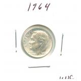 1964 Roosevelt Silver Dime