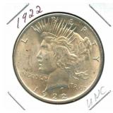 1922 Peace Silver Dollar