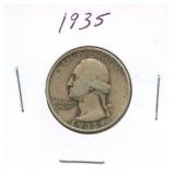 1935 Washington Silver Quarter