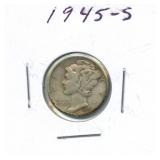 1945-S Mercury Silver Dime