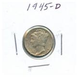 1945-D Mercury Silver Dime