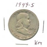 1949-S Franklin Silver Half Dollar