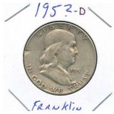 195?-D Franklin Silver Half Dollar