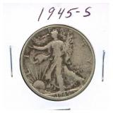 1945-S Walking Liberty Silver Half Dollar