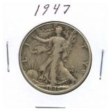 1947 Walking Liberty Silver Half Dollar
