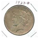 1927-D Peace Silver Dollar