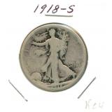 1918-S Walking Liberty Silver Half Dollar