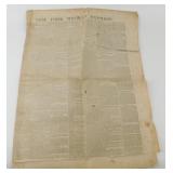 Antique 1849 New York Weekly Express Newspaper