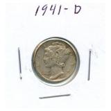 1941-D Mercury Silver Dime