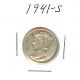 1941-S Mercury Silver Dime