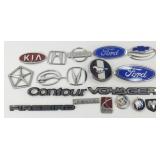 17 Vintage Auto Emblems Badges - Ford, Firebird,