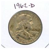 1962-D Franklin Silver Half Dollar