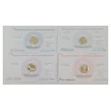 Group of 4 Certificates of Official Asset Grading