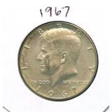 1967 Kennedy Silver Half Dollar - 40% Silver