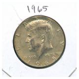 1965 Kennedy Silver Half Dollar - 40% Silver