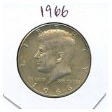 1966 Kennedy Silver Half Dollar - 40% Silver