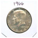 1966 Kennedy Silver Half Dollar - 40% Silver