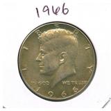 1966 Kennedy Silver Half Dollar - 40% Silver