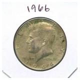 1966 Kennedy Silver Half Dollar - 40% Silver