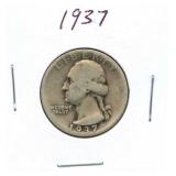1937 Washington Silver Quarter