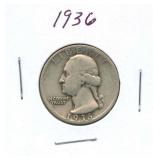 1936 Washington Silver Quarter