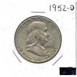 1952-D Franklin Silver Half Dollar