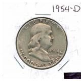 1954-D Franklin Silver Half Dollar