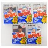 5 Sealed Cello Packs 1989 Fleer Baseball Cards -