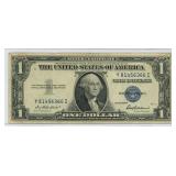 1935-F Series U.S. $1 Silver Certificate - Blue