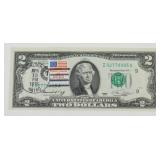 13 April 1976 New Albin, IA, Postmarked $2 Bill -