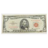 1963 $5 Red Seal Legal Tender U.S. Note