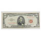 1963 $5 Red Seal Legal Tender U.S. Note