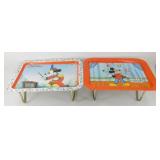 * 2 Vintage Mickey Mouse Bed Trays