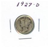 1927-D Mercury Silver Dime