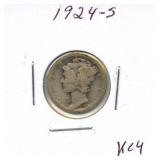 1924-S Mercury Silver Dime