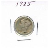 1925 Mercury Silver Dime
