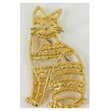 Large Twisted Cat Brooch