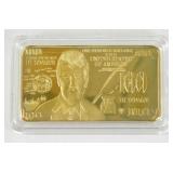 24k Gold-Plated $100 Trump Bar