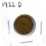 1922-D Lincoln Wheat Cent - Key Date