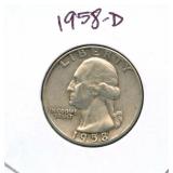 1958-D Washington Silver Quarter