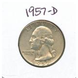 1957-D Washington Silver Quarter