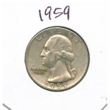 1959 Washington Silver Quarter