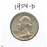 1954-D Washington Silver Quarter