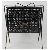 * Antique Cast Iron Magazine Rack