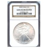 2008 $1 Silver Eagle ASE Coin NGC GEM