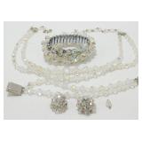 Group of Clear Plastic Beaded Jewelry