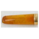 Antique 18k Gold Bakelite Tobacco Pipe End