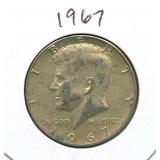 1967 Kennedy Silver Half Dollar - 40% Silver
