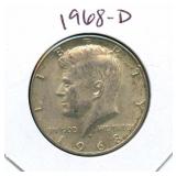 1968-D Kennedy Silver Half Dollar - 40% Silver