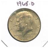 1968-D Kennedy Silver Half Dollar - 40% Silver